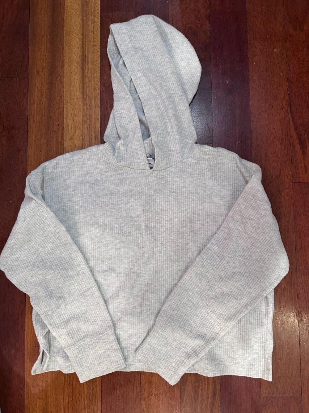 Old Navy Cropped Heather Grey lightweight Knit Sweater/Top SZ L Girls